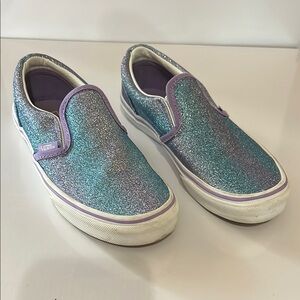 Vans Size 3 Kids Glitter Slip-On Shoes
